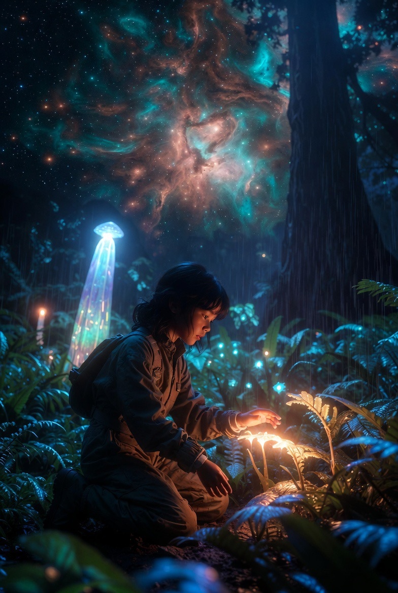 Luna making ferns glow