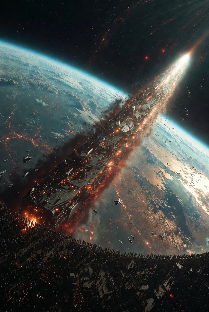 Orbital battle over Earth