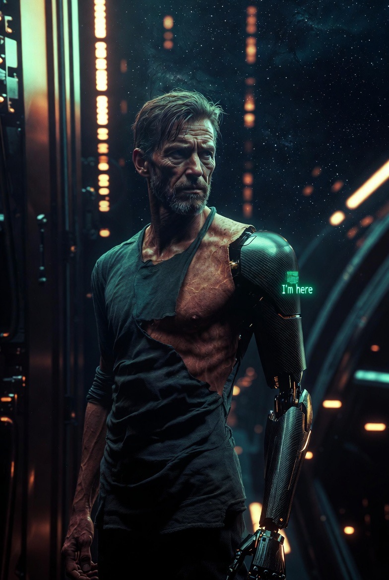 I'm here on arm display